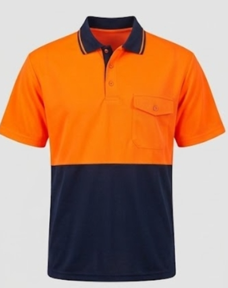 HI VIS S/S POLO SHIRT 1310 in Orange and Yellow