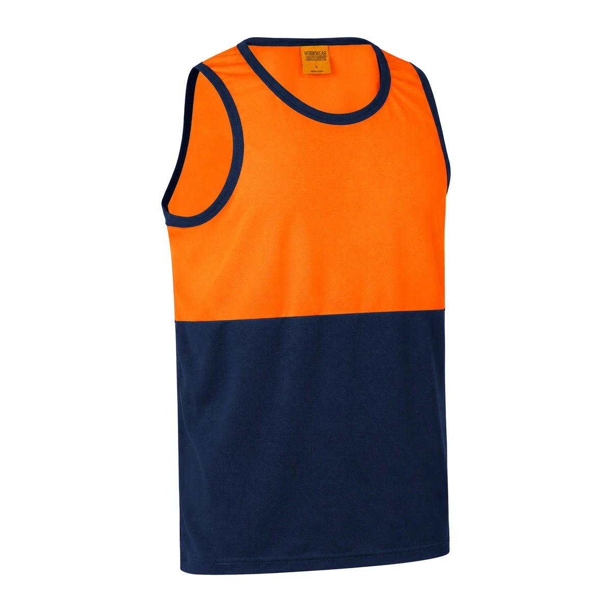 HI VIS SINGLET 5092 — Orange/Navy