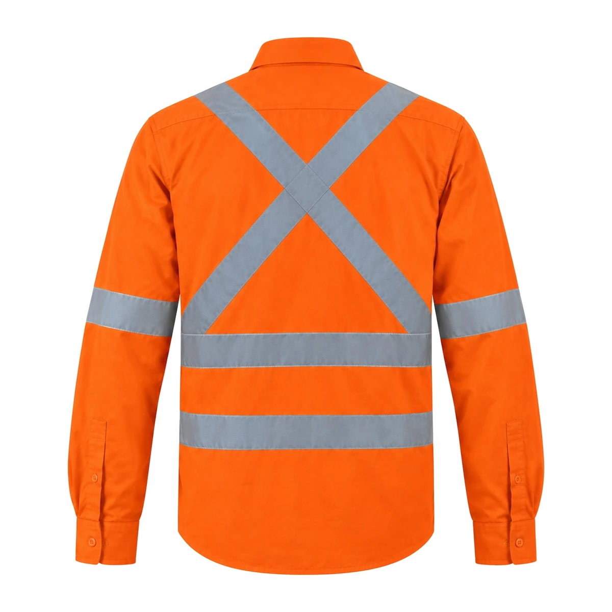 RAIL WORKER L/S DRILL SHIRT J0088 — Back view