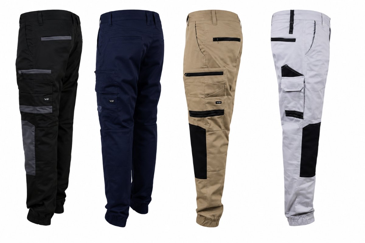 Stretch Cuffed Work Pants 1808 in Black, Navy, Khaki and more