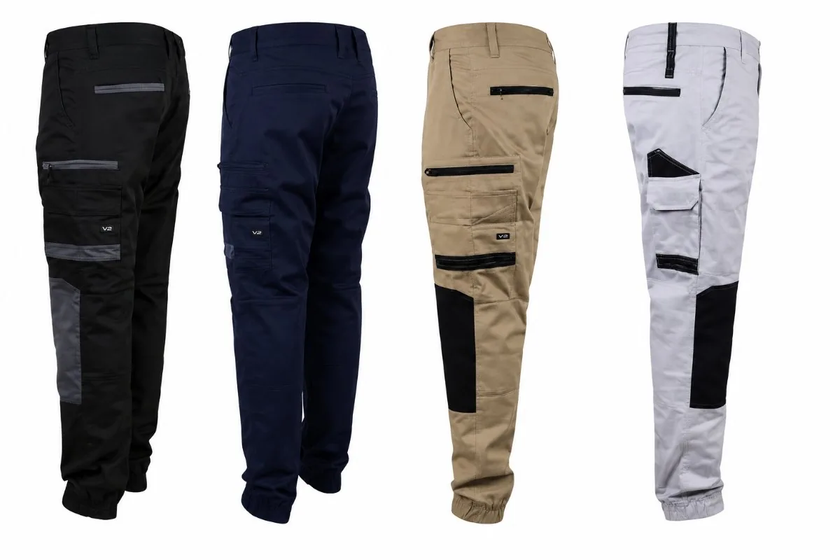 Stretch Cuffed Work Pants 1808 in Black, Navy, Khaki and more