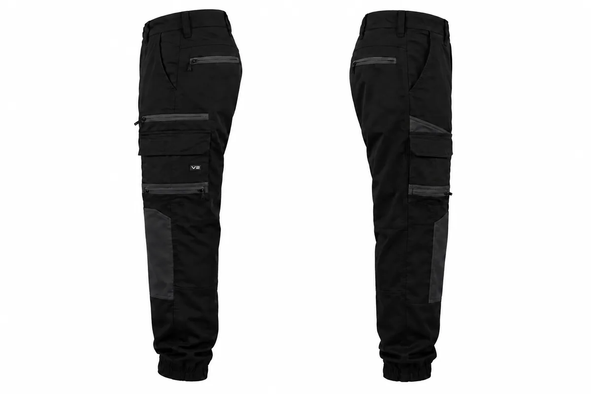 Stretch Cuffed Work Pants 1808 — Black