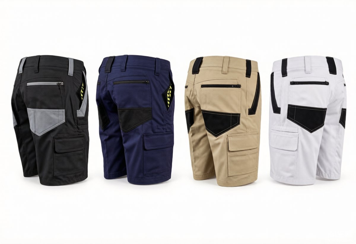 Cotton Drill Work Shorts B160 in Black, Navy, Khaki and more