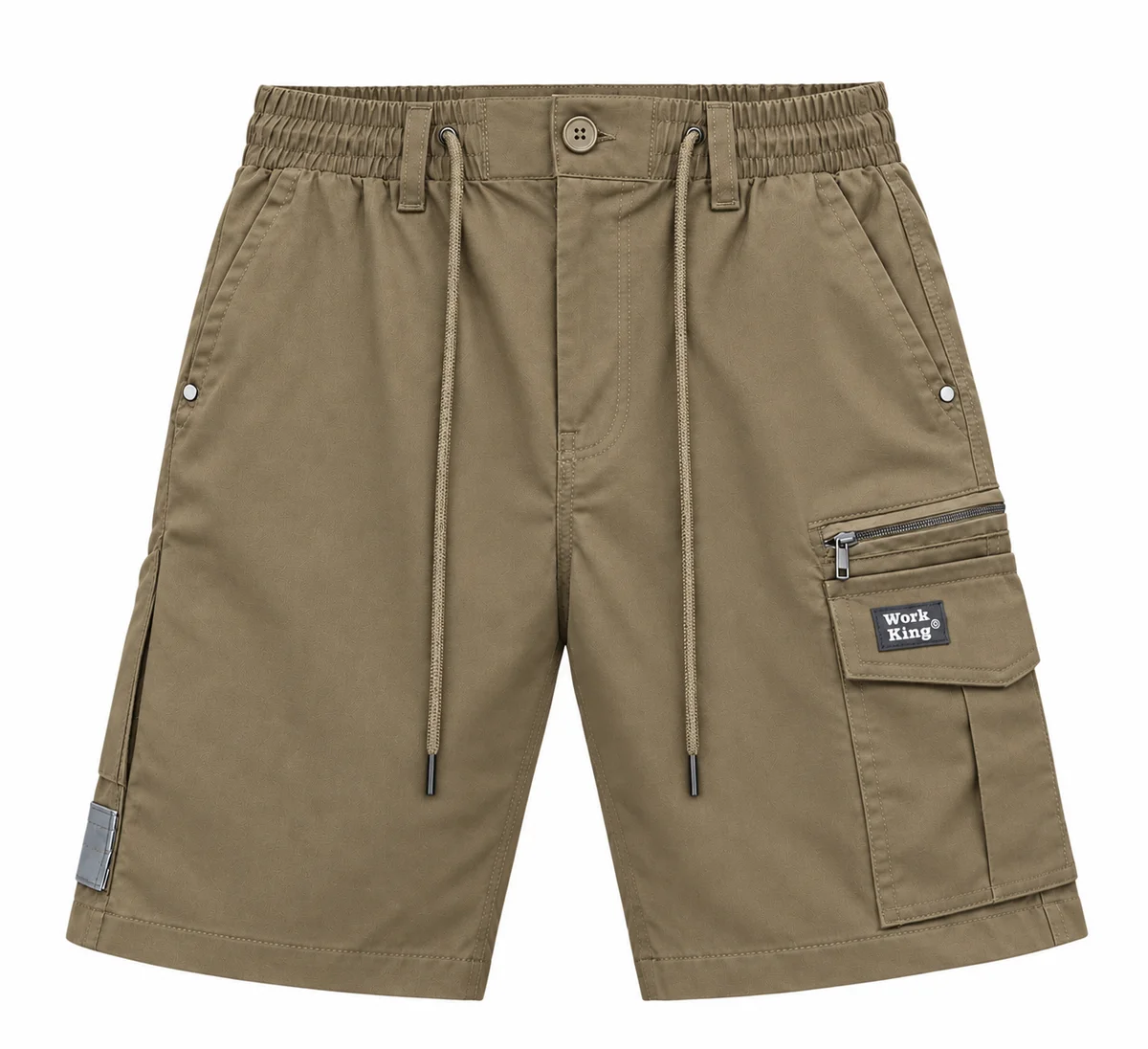 Cotton drill work short 2316  — khaki