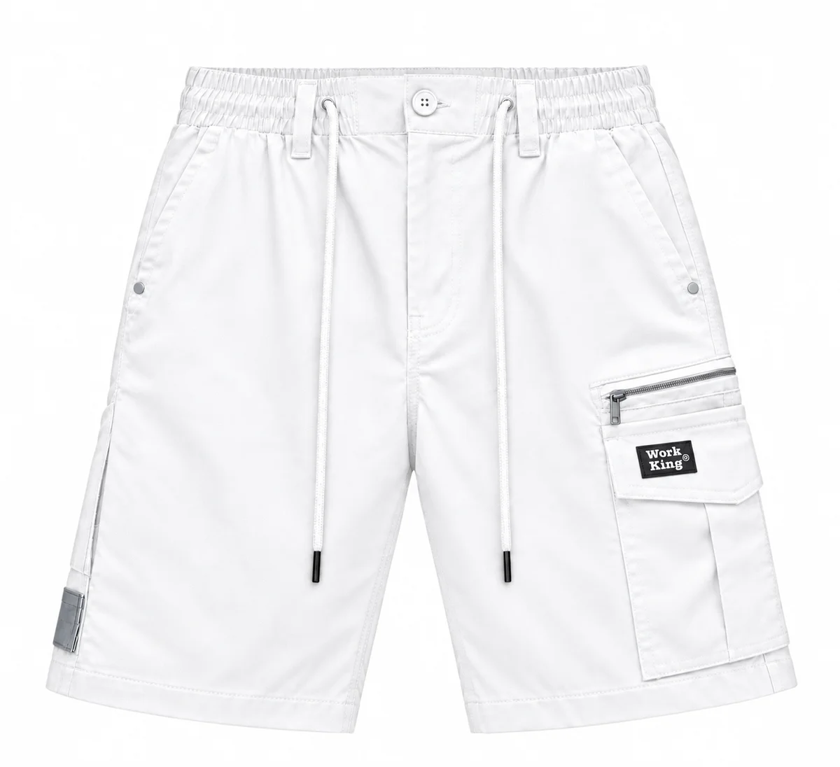 Cotton drill work short 2316  — white